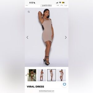 BOMBSHELL SPORTSWEAR VIRAL DRESS BLACK M Bodycon Dress